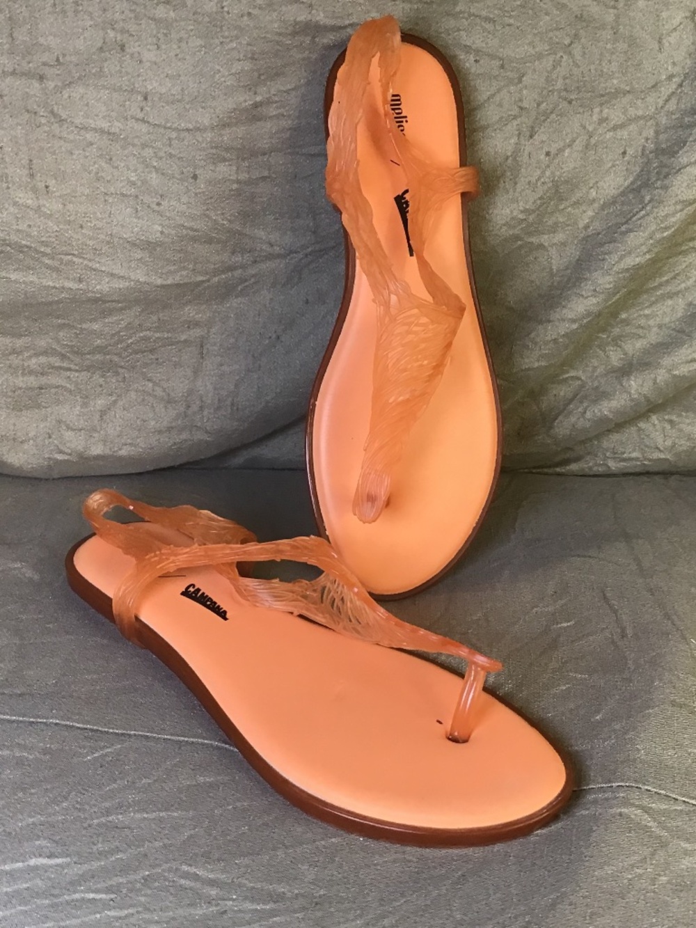 Melissa Campana Jelly Thong Lightweight Sandals Sz 9 Great Condition .